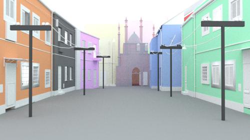Residential Street and Mosque preview image